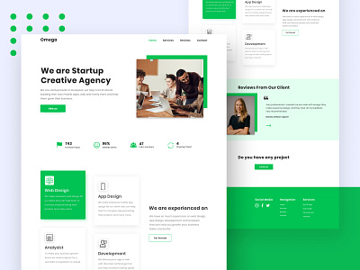 Startup Creative Agency - Homepage agency clean green minimal startup uidesign web webdesign website design website design company