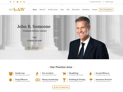 The Law - WordPress Theme attorney law lawyer template theme ui ux wordpress