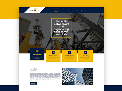 Construction WordPress Theme business construction corporate creative design theme ui ux web wordpress