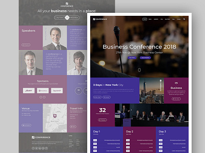 Business Conference Theme clean conference creative design event meetup modern theme ui ux web