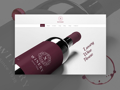 Winery & Wine Shop WordPress Theme clean creative design liquor modern theme ui ux web wine winery