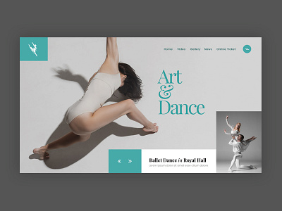 Dance & Art art ballet clean creative dance design light minimal modern ui ux web