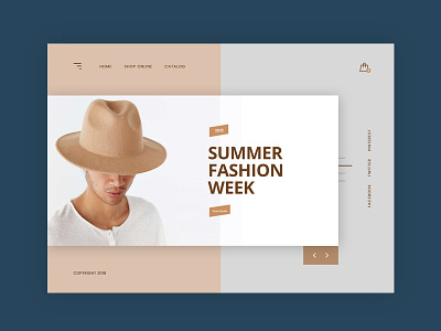 Summer Fashion Week clean concept creative design fashion minimal modern shop ui ux web