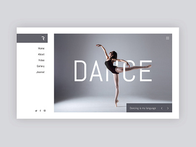 Dance School Website Concept + Free PSD