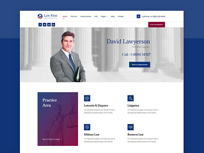 Lawyer & Attorney WordPress Theme attorney design law firm law office lawyer lawyers legal modern political template theme ui ux web design wordpress