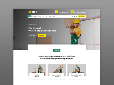 Moving Company WordPress Theme box business cargo clean creative design logistic modern moving packer packers and movers packing template theme transportation ui ux web wordpress