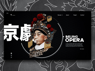 Beijing Opera 👺 art black china design dragon grey hongkong illustration landing page luxury opera traditonal typography ui ux vietnam web