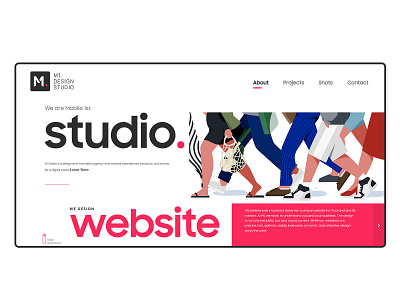 M1 Studio Homepage art branding design homepage illustration landing page typography ui ux vietnam web