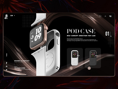 Pod case 🎶 app apple art black branding case design homepage illustration iphone ipod landing page luxury typography ui ux vietnam web