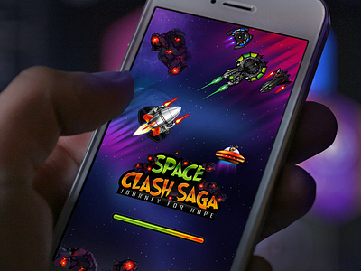 Space Clash Saga endless run ios game space game