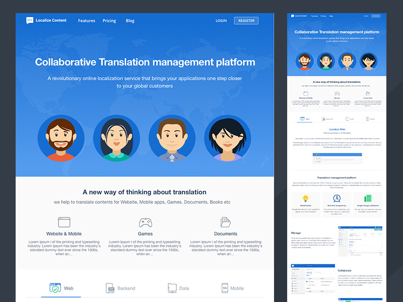 Translation management platform by Jestin James on Dribbble