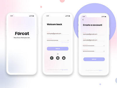 Forcat Sign up - DailyUI #001 daily 100 challenge dailyui dailyuichallenge ui