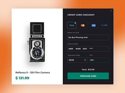 Credit card checkout - Daily UI #002 daily 100 challenge dailyui dailyui 002 dailyuichallenge ui