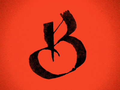 Hot B b black calligraphy flame hot www.letteringvscalligraphy.com
