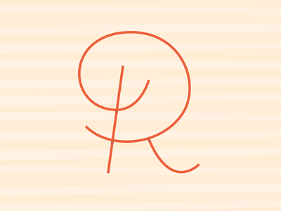 R cheerful display illustrative letter lettering orange r