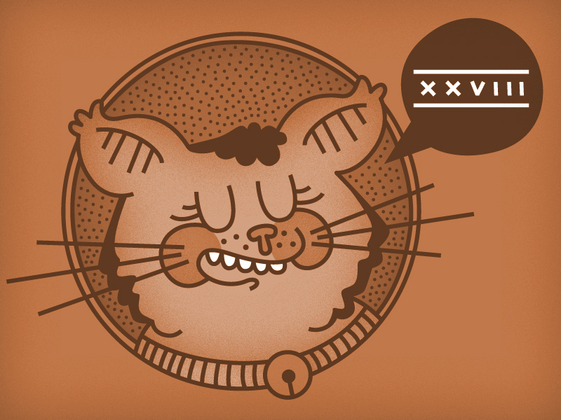 Aron's cat 28 brown cat illustration pussy