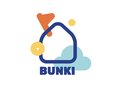 BUNKI logo childlike icon playful vector