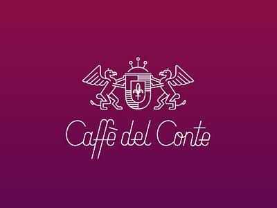 Caffé del Conte caffee lettering monoline script