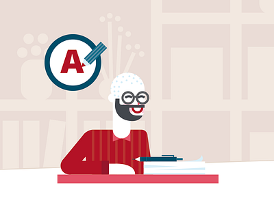 Blog blog figurative geometric icon illustration life with glasses writing