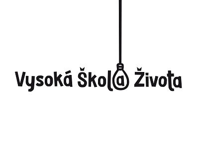 Vysoká Škola Života lettering light bulb playful school show teaching tv
