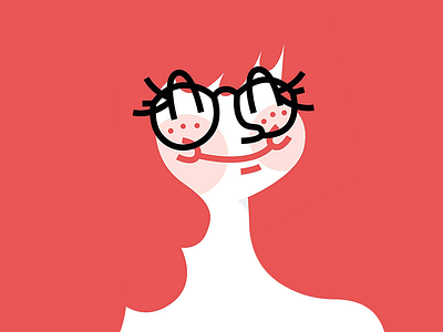 Tuetyi figurative glasses illustration myself self portrait smiling