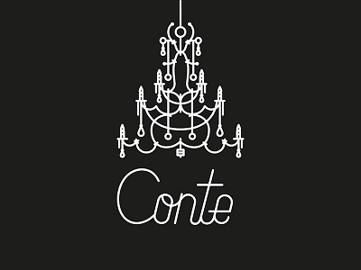 Conte - Coffee To Go chandelier coffee emblem icon lettering logo shop