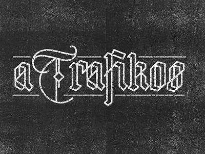 a Trafikos gothic letter lettering vector