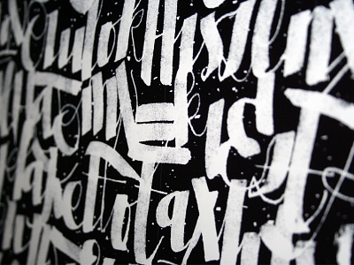 Lazy Lettering calligraphy free hand hand lettering ink lettering parallel pen script typography