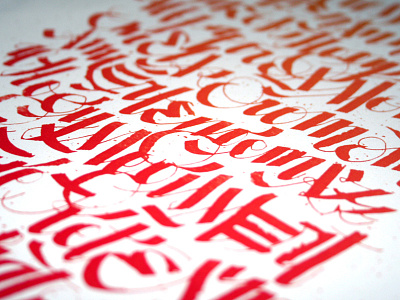 "Engem" calligraphy free hand hand lettering lettering parallel pen script typography