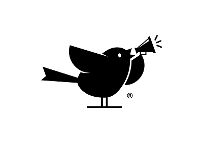 CHIRP animal app bird birds black branch chirping clock connection dribbble logo logodesign logoinspiration nature symbol time timer wild wildlife wings