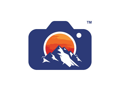 Sunset Photography camera digital equipment landscape logo logodesign mature logo mountain photo photographer photography production sky studio sun sunlight sunrise sunset symbol