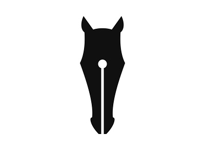 Horse Pen Logo animal ballpoint equine farm horse ink logo logoconcept logodesign logoidea logoinspiration logoinspire mammal pen pencil wild wildlife write writer writing