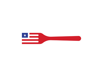 American Food Logo american country design eat flag food fork kitchen logo logoconcept logodesign logoforsale logoidea logoinspiration logoinspire meal nation restaurant spoon state