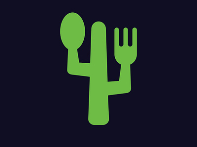 Food Cactus Logo cactus desert design eat food fooddrink fork logo logoconcept logodesign logoforsale logoidea logoinspiration logoinspire nomade restaurant sahara sand spoon tree