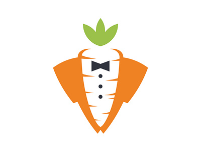 Carrot Waiter Logo cafe carrot design food garden green healthy logo logoconcept logodesign logoforsale logoidea logoinspiration logoinspire maid restaurant suit vegetable waiter waitrees