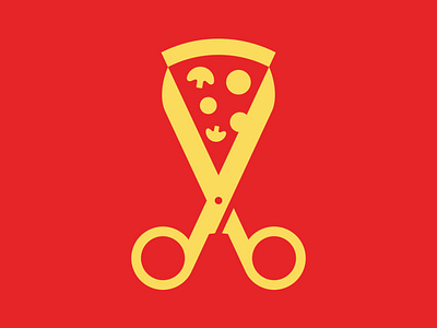 Cutting Pizza Logo barbershop cheese design dribble graphic design hair italian logo logoconcept logodesign logoforsale logoidea logoinspiration logoinspire mold mushroom pizza scissor slice