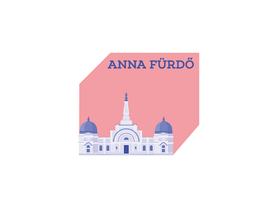 Anna Fürdő Hungary anna bath bath colors concept hungary icon it logo trip turistic