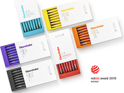 Activé fibershake packaging design activé awards colors fibershake packaging packagingdesign reddot