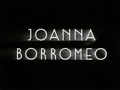 Joanna Borromeo Logo album cover deco jazz logo modern music musician singer type typography