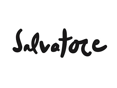 Salvatore hand type handwritten logo script type typography