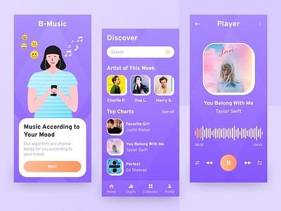 B-Music - Music App Exploration by Timotius Muliawan on Dribbble