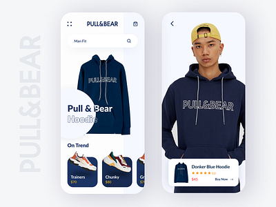 PULL & BEAR Shop Exploration app app design clean design ios iphone x online shop simple ui ui ui ux ux