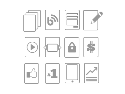 My First Icon Set analytics blog e commerce edit forms icons media private slideshow social tablet