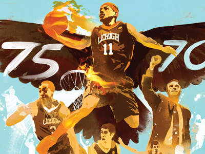 Lehigh University Basketball Sport Illustration Nba Danny Alliso basketball lehigh nba sports illustration sports illustratot wings