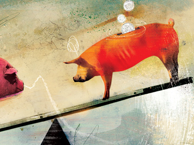 Pigs Danny Allison Illustration animals danny allison mark making pigs r screenprint