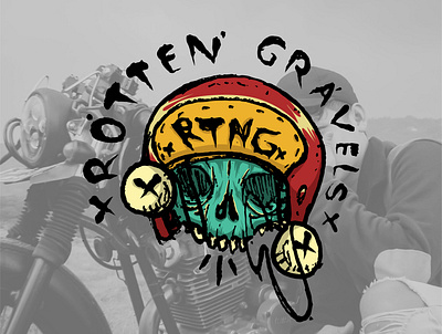 Rotten Gravles Motorcycle character design drawing illustration logo monster sketch skull