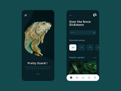 Natural creature - Mobile App animal app mobile app design product design ui ux