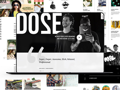 Dose Media Inc. Website branding illustration logo logo design madewithxd typography ui ux web design wordpress