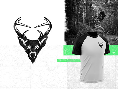 Let'r Buck - Detail branding buck deer envelope illustration jersey logo mountain biking mtb ride vector