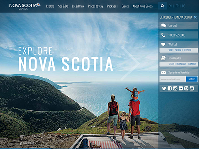 NovaScotia.com nova scotia responsive tourism typography ui web design